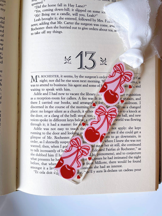 Acrylic Bookmarks-multiple styles available: Cherry and bows