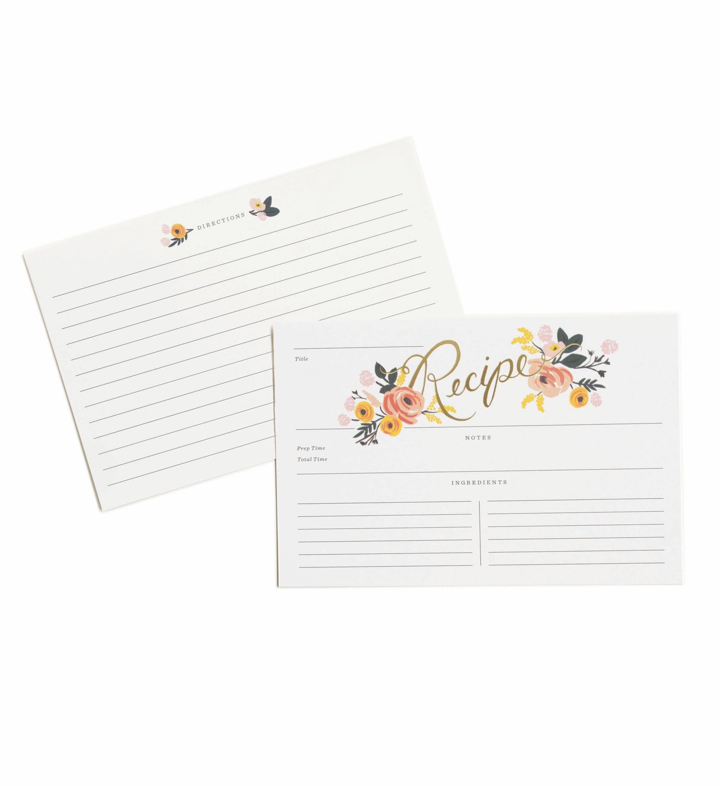 Pack of 12 Peony Recipe Cards