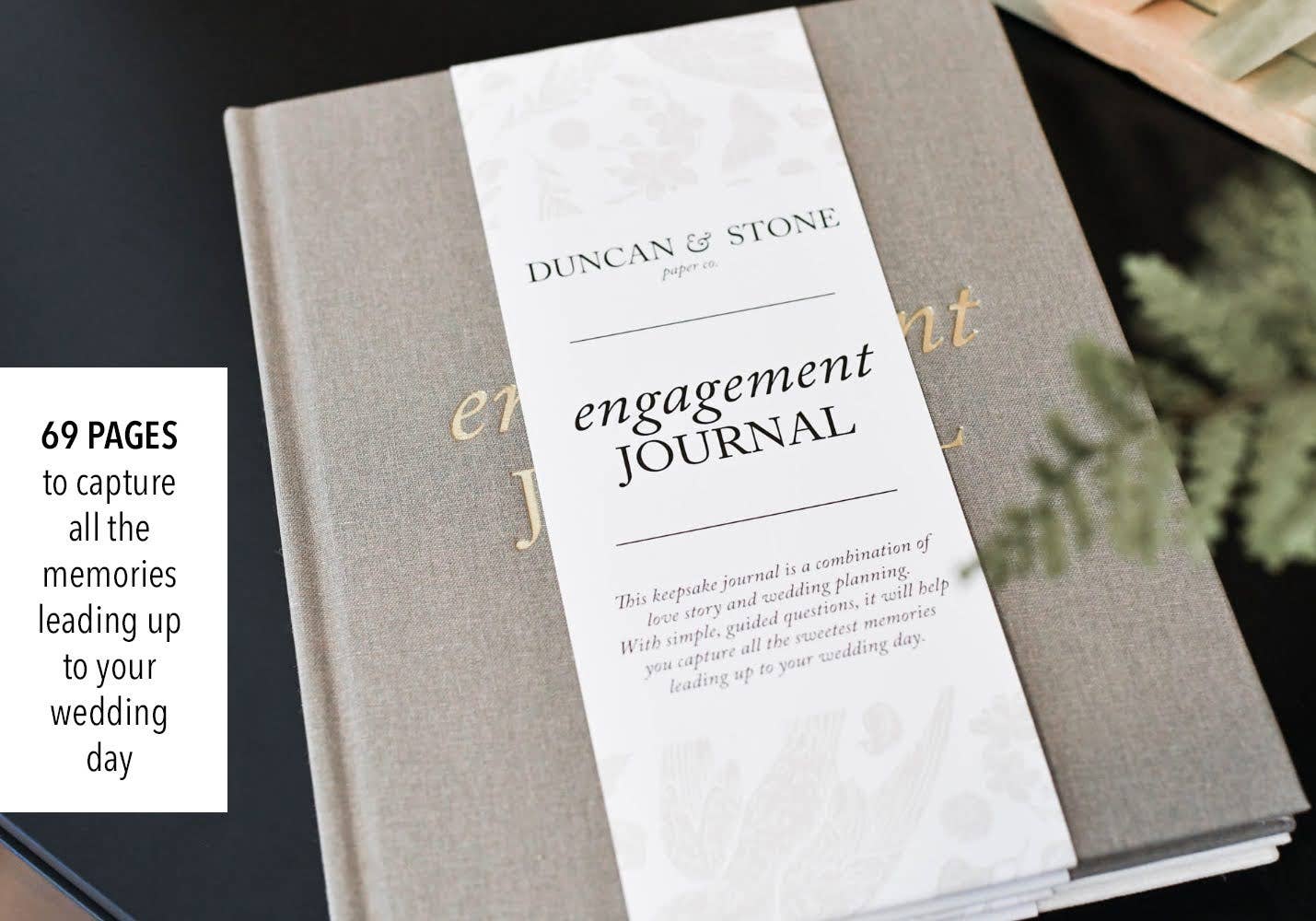 Engagement Journal | Gift for New Brides | Book for Couples: Ivory