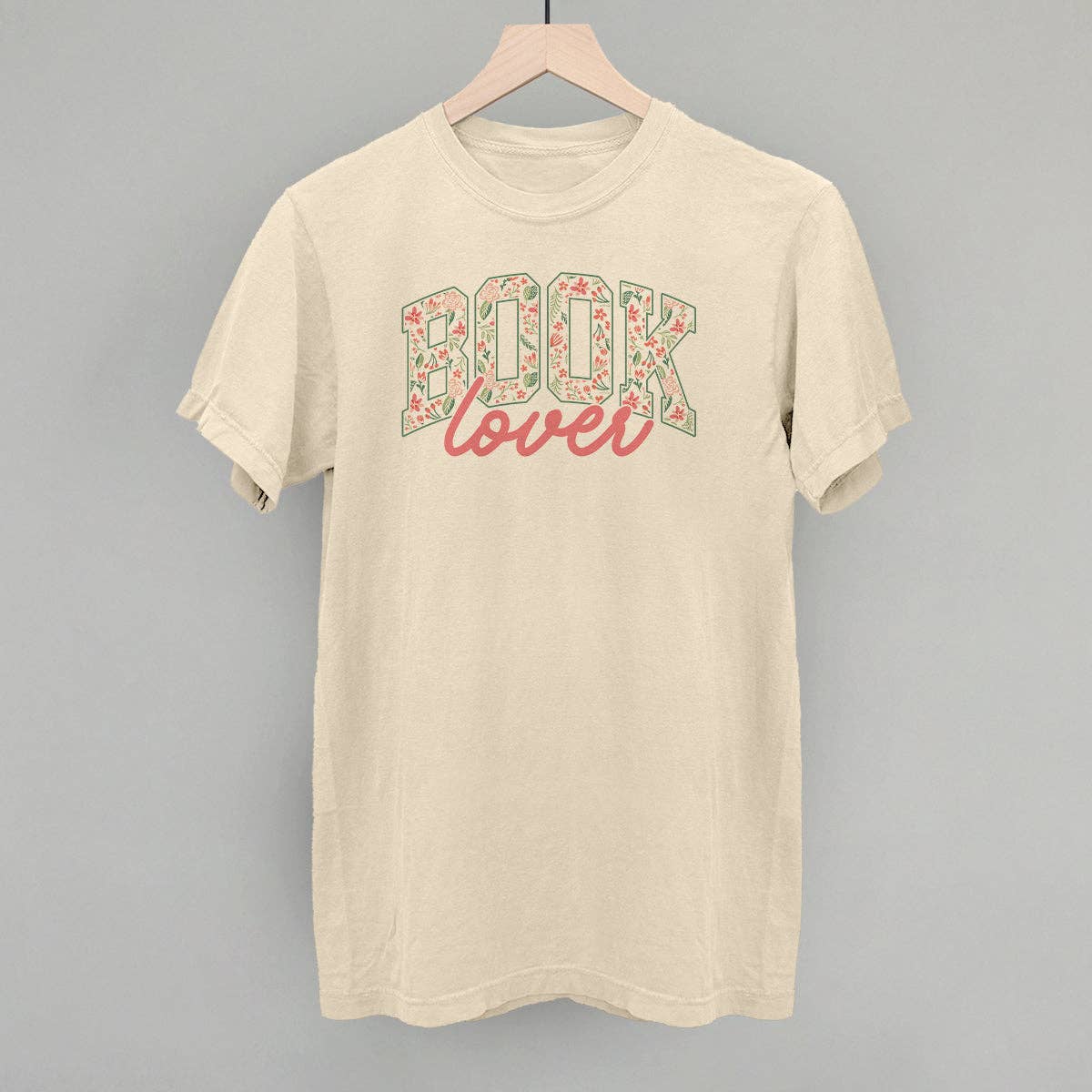 Book Lover Floral Arch + Script: White / XL / Tee