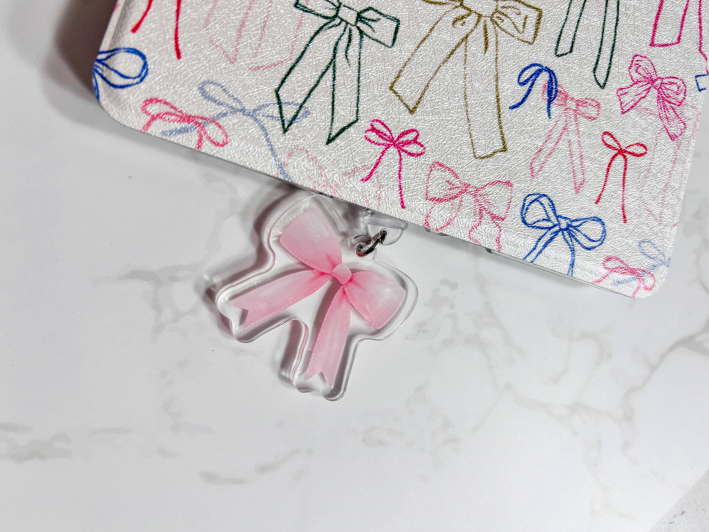 Pink Bow Kindle Charm