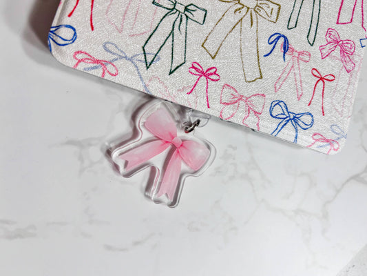 Pink Bow Kindle Charm