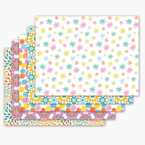 Classic Print Tissue Paper Bulk Packed Sheets: Americana Bows / 120 Pack / 20x30"