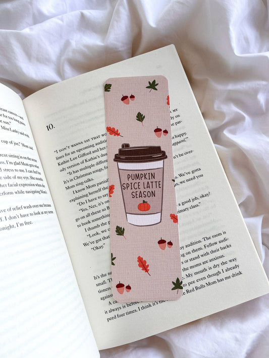 Coffee Bookmark | Autumn Fall Bookmarks | Pumpkin Spice Latte & Chai Latte Bookmark: Pumpkin