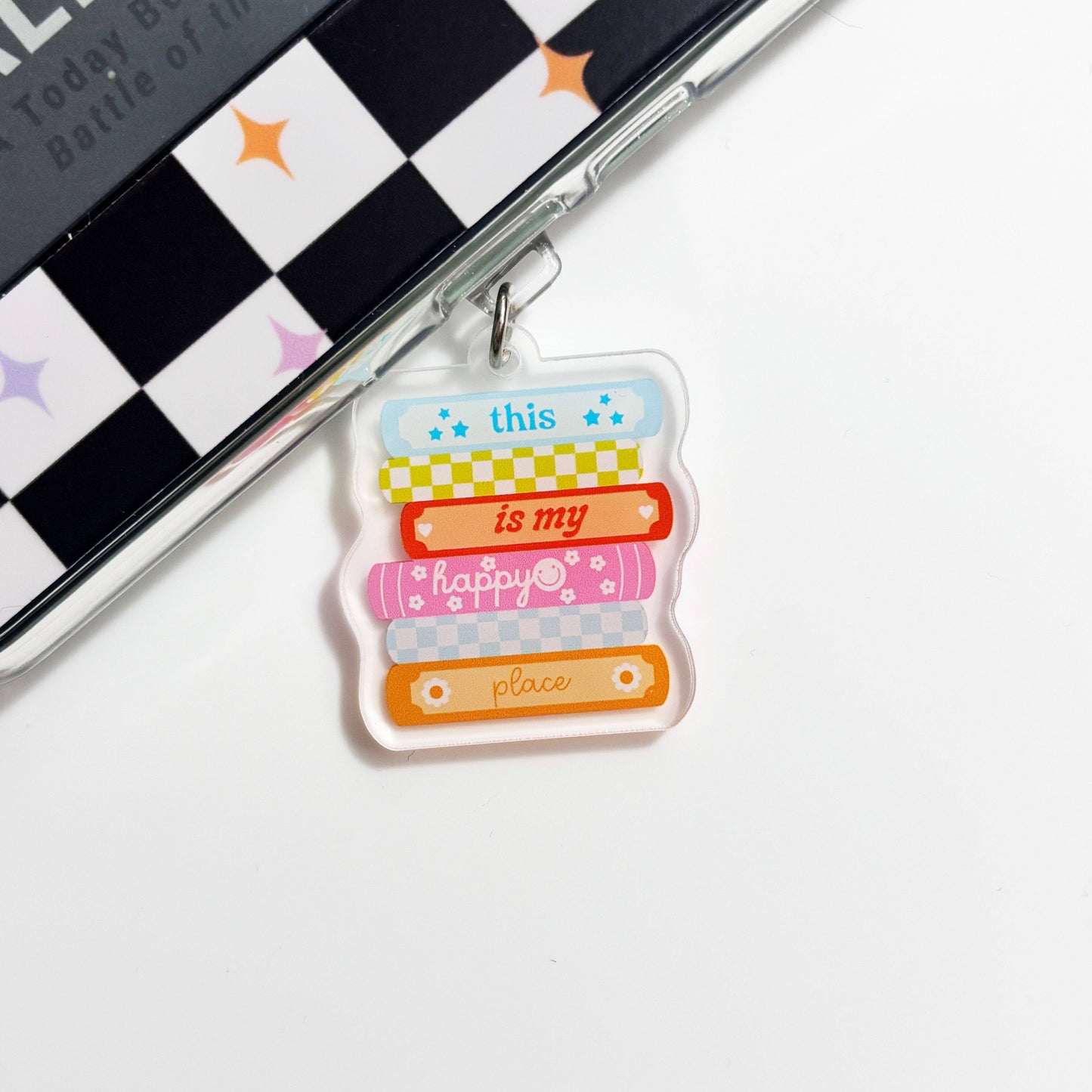 This is My Happy Place e-Reader Charm Dust Plug