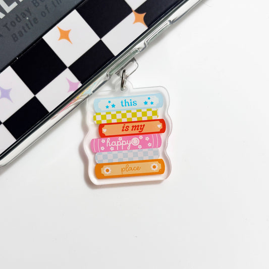 This is My Happy Place e-Reader Charm Dust Plug