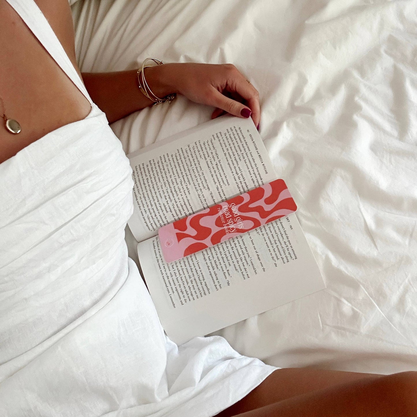 Good Girls Read Spicy Romance Books Bookmarks: Pink