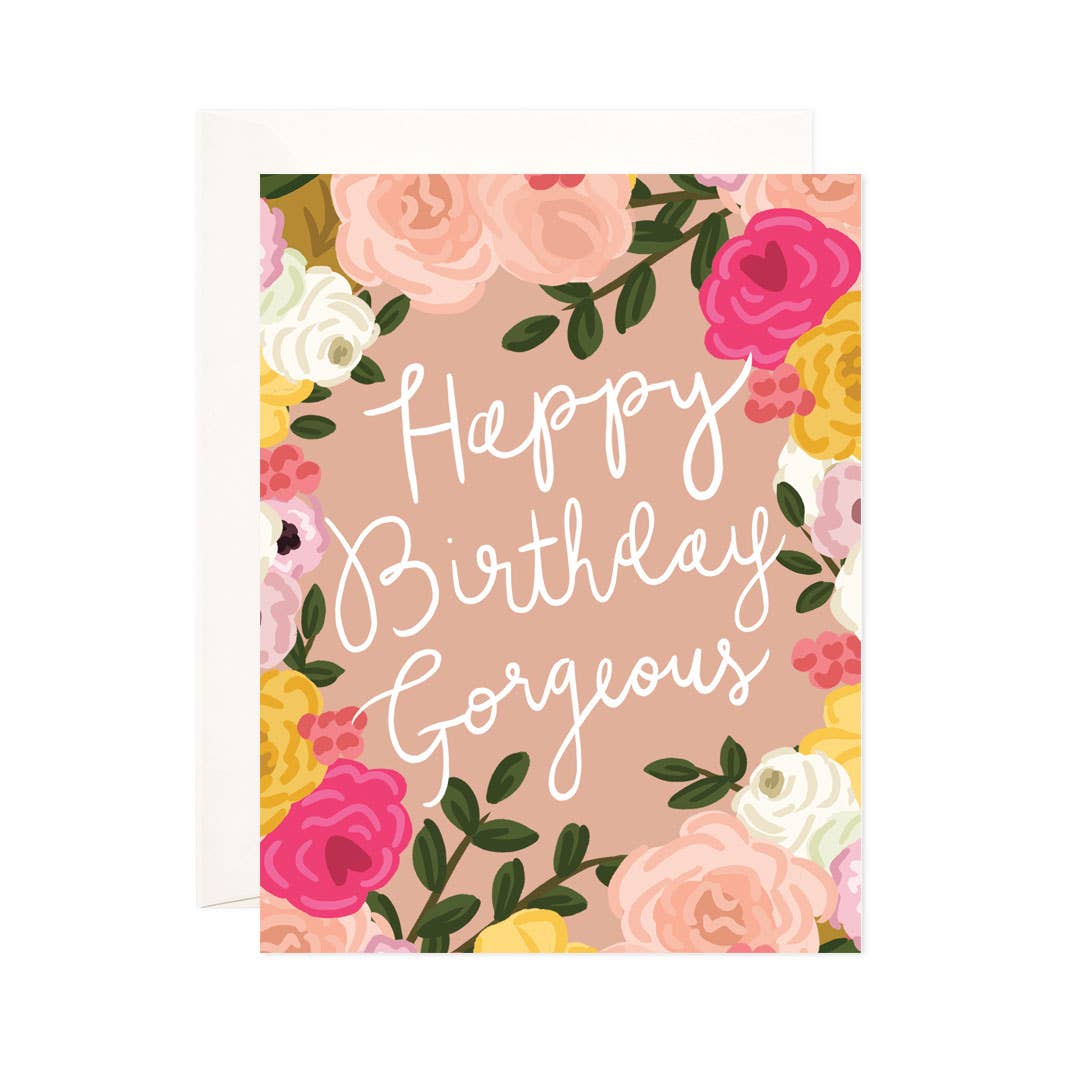Gorgeous Birthday Greeting Card - Floral Birthday Card
