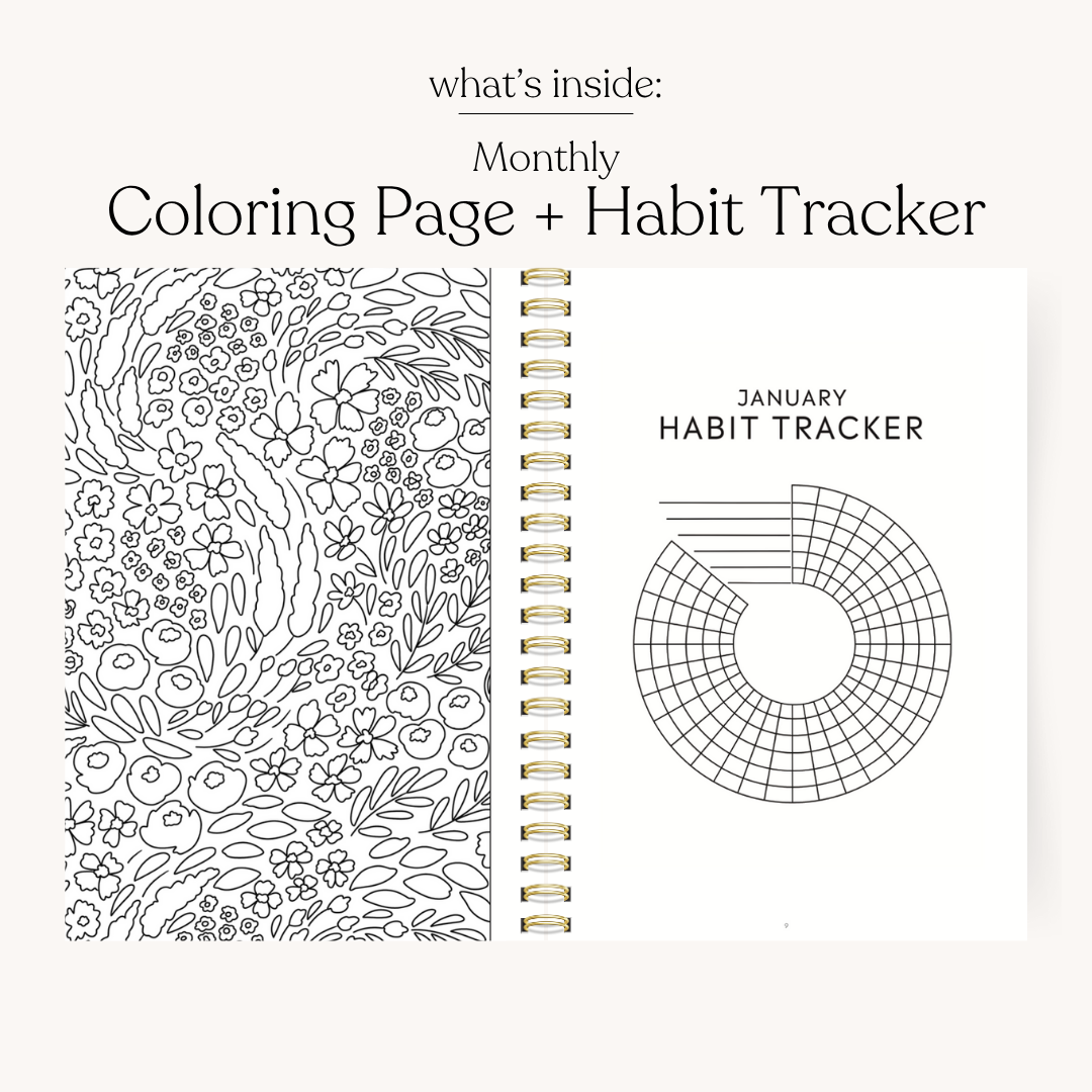 Pink Trellis 2026 Yearly Planner: 8.5x11