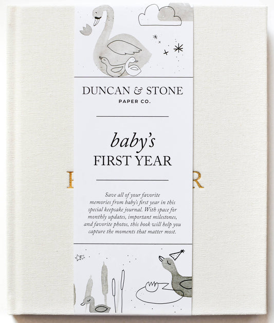 Baby's First Year Memory Book & Photo Album | Mother's Day: Cream