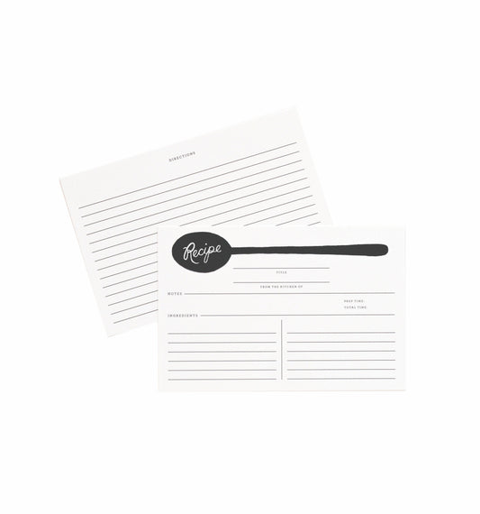 Pack of 12 Charcoal Spoon Recipe Cards