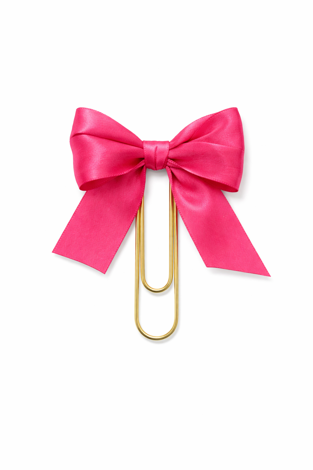 Satin Bow Bookmark - Hot Pink Coquette