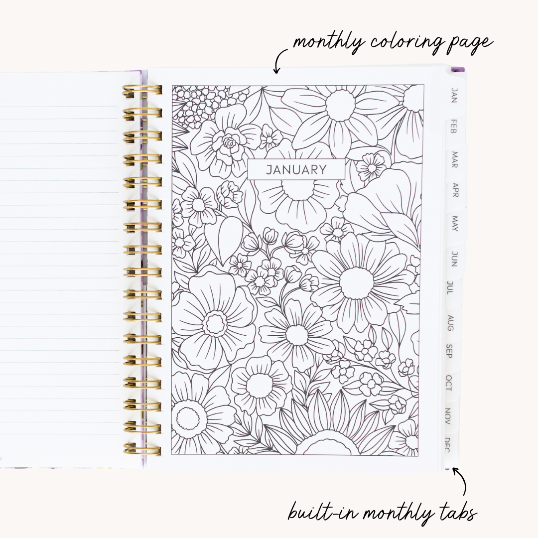 Summer Meadows 2025 Yearly Planner: 8.5x11