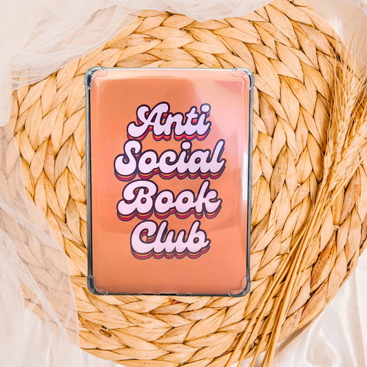 Funny Clear Case Kindle Inserts for Book Lovers: Antisocial Book Club