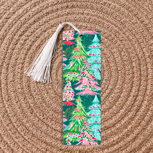 Christmas Trees / With Tassel Christmas Bookmark