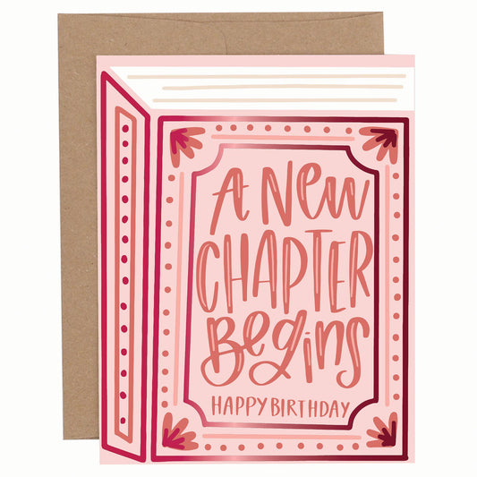 A New Chapter Begins Birthday Greeting Card