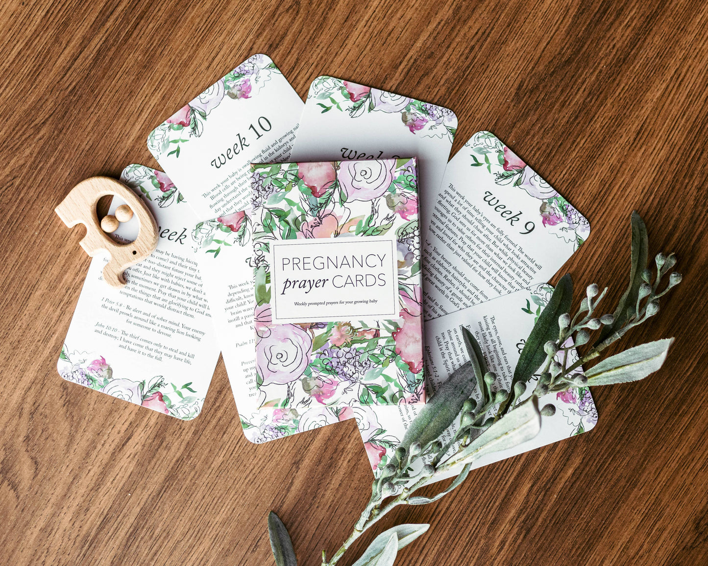 Pregnancy Prayer Cards | Expecting Mom Gift & Announcement: White