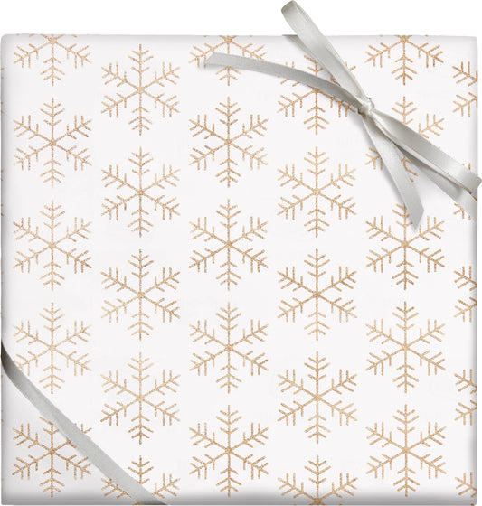 Gold Snowflakes Wrapping Paper