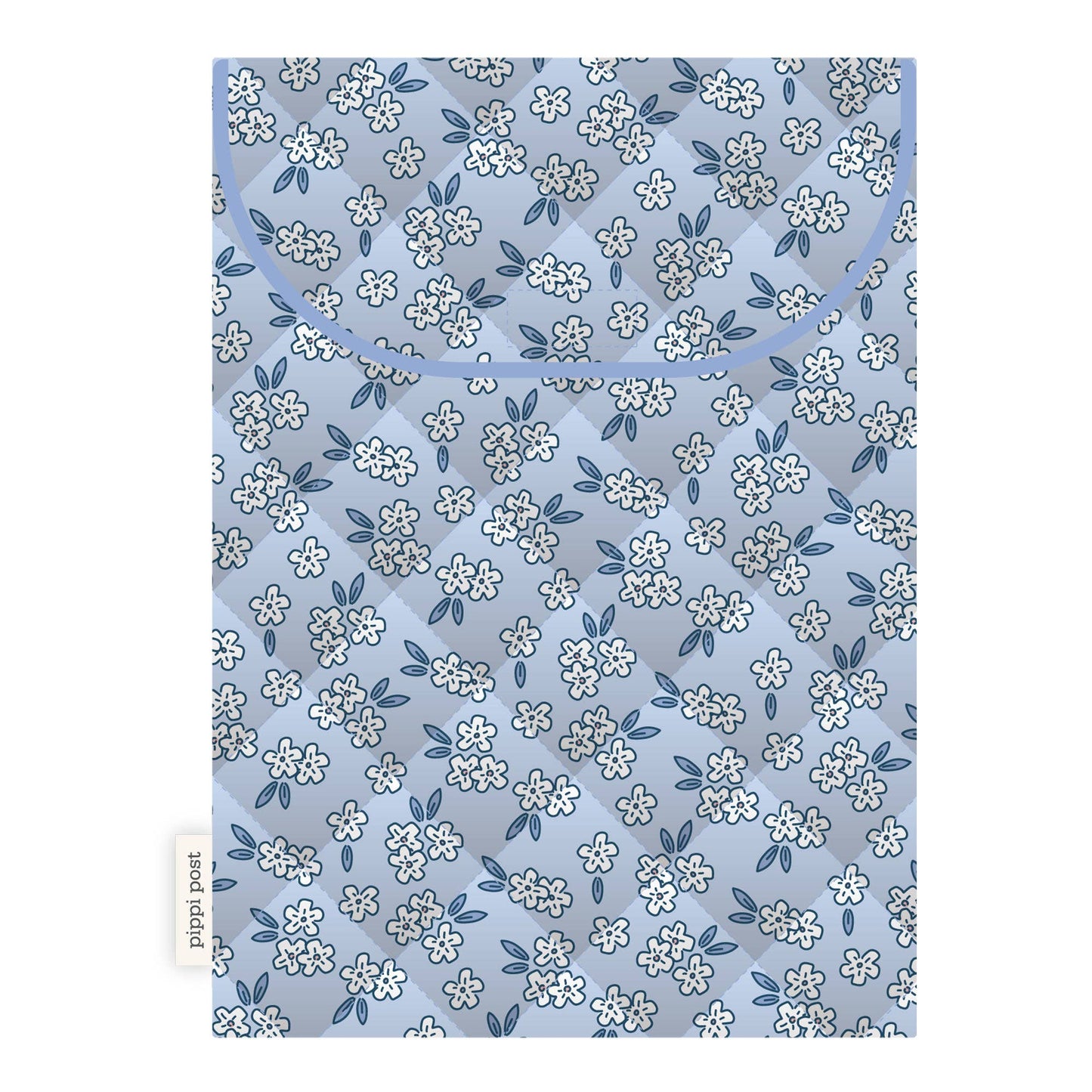 Blue Floral Quilted Book Case