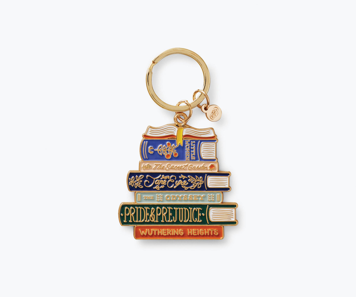 Book Club Enamel Keychain