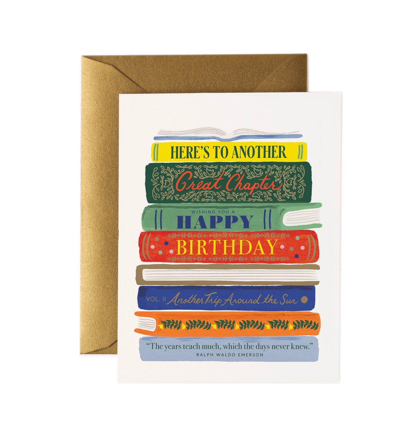 Book Stack Birthday Card