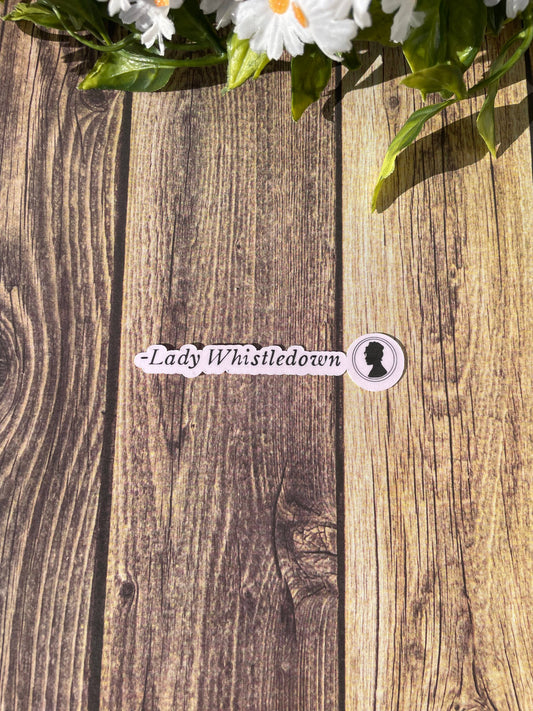 Lady Whistledown, Bridgerton-Theme Waterproof Sticker/Magnet: Sticker