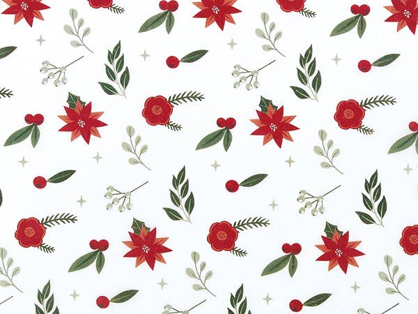 Christmas Print Bulk Tissue Paper: Christmas Bows / 120 Pack