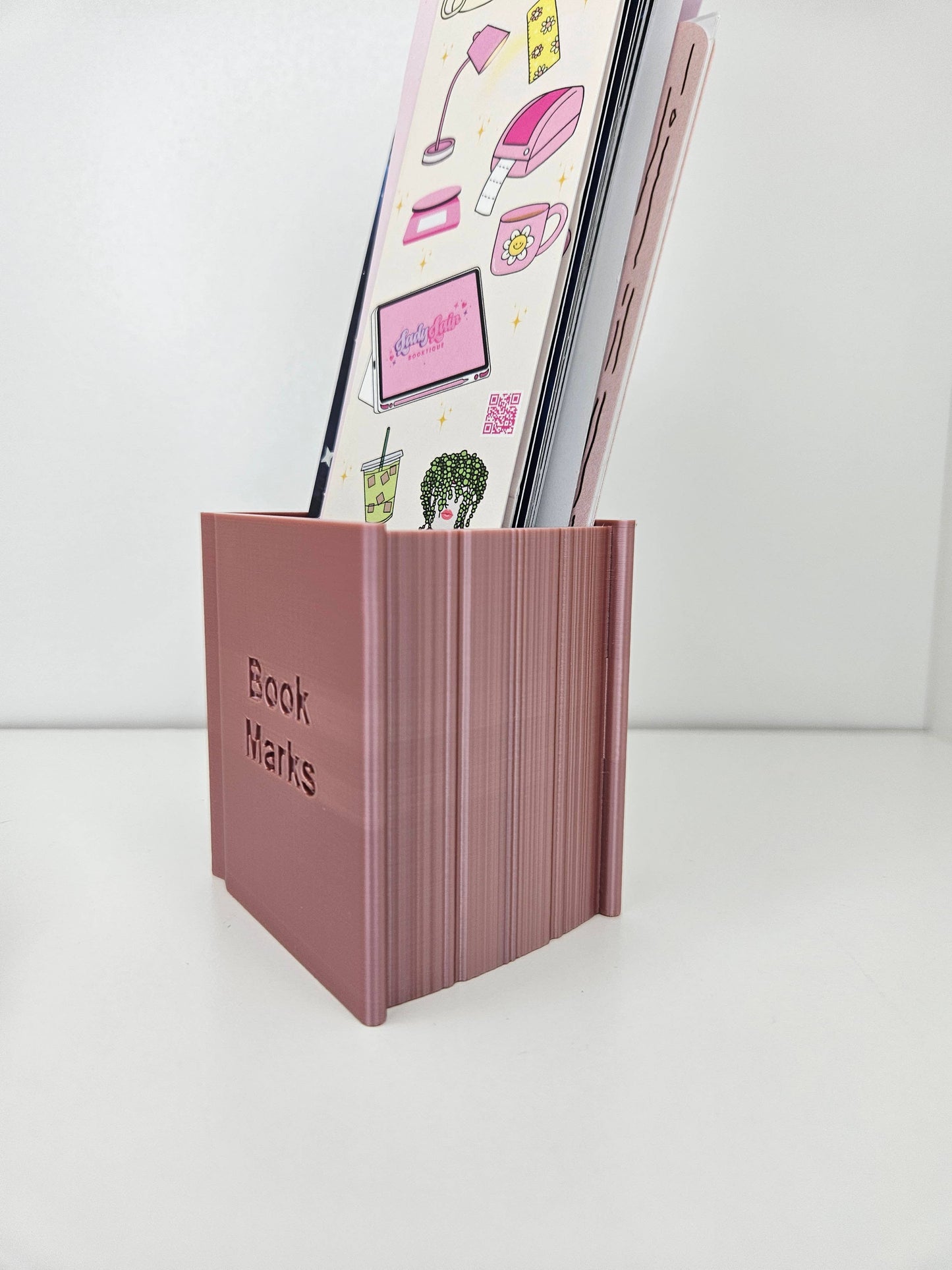 Bookmark Display Book – Bookmark Holder & Organizer: Rose Gold