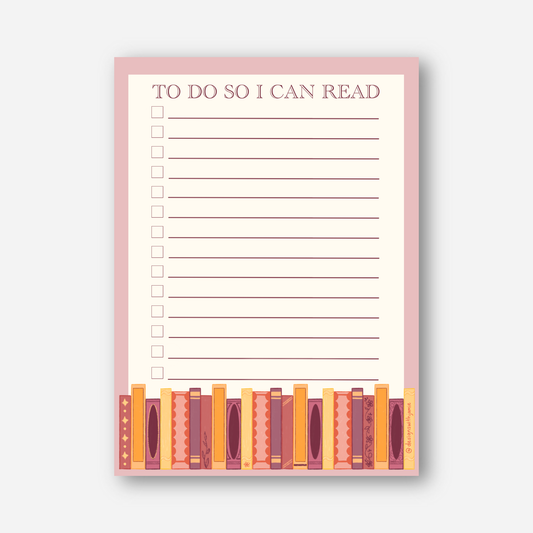 To Do So I Can Read Notepad: Belly band only