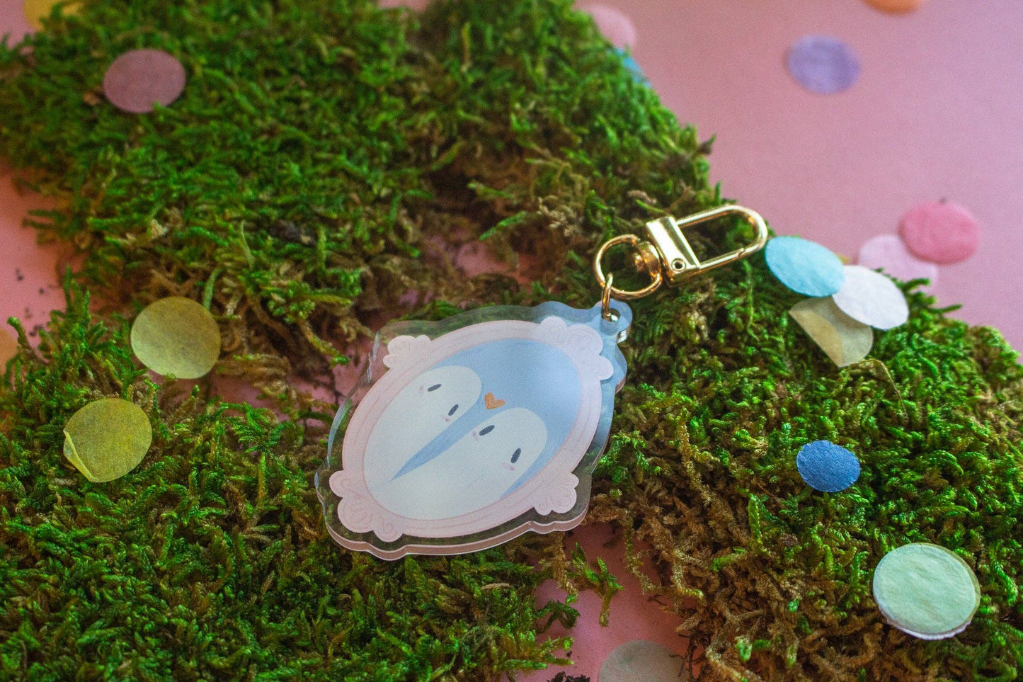 Portrait of Two Ghosts Keychain