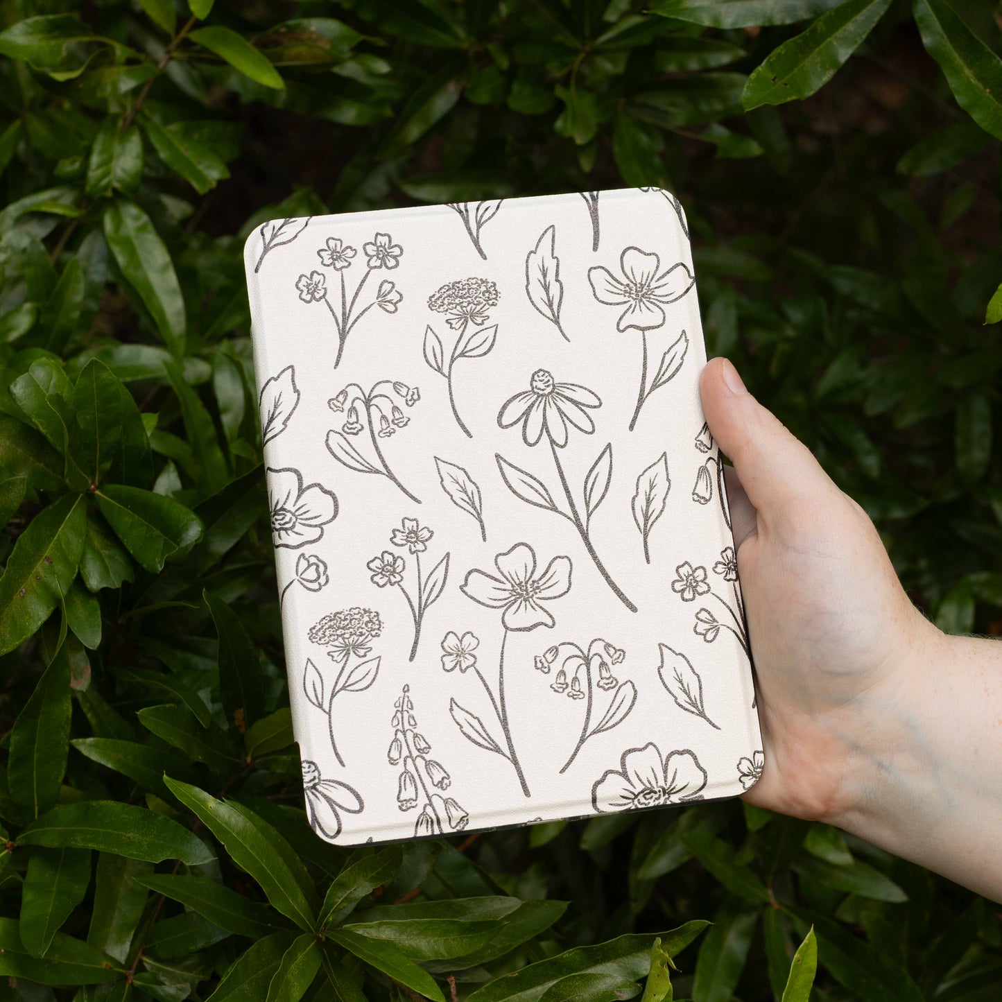 Pressed Floral Clear Back Kindle Case | Bookish & Reading: Kindle Paperwhite (12th Generation)