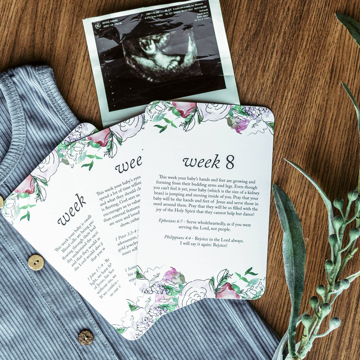 Pregnancy Prayer Cards | Expecting Mom Gift & Announcement: White