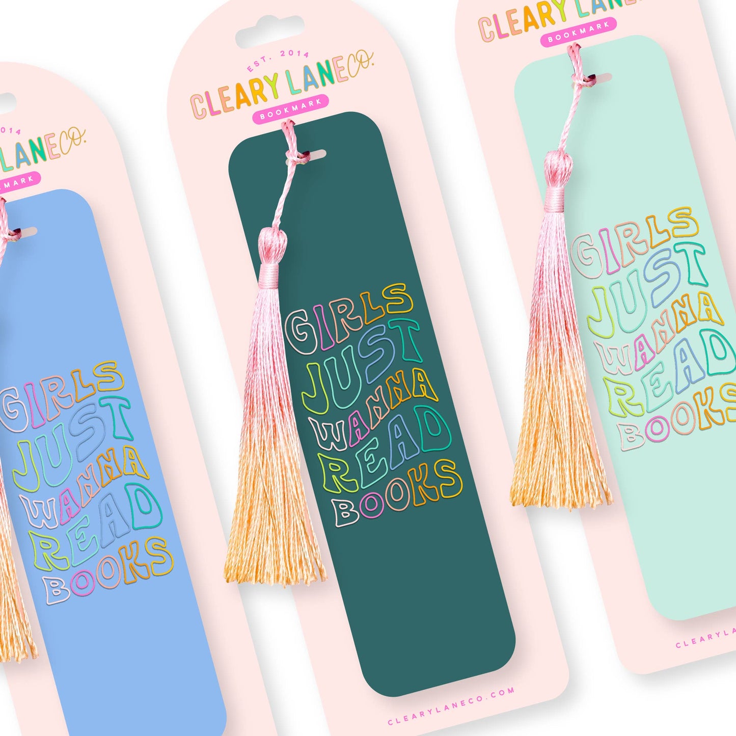 Acrylic Bookmark with Tassel | Choose your design: Bubblegum / I Love Books Rainbow