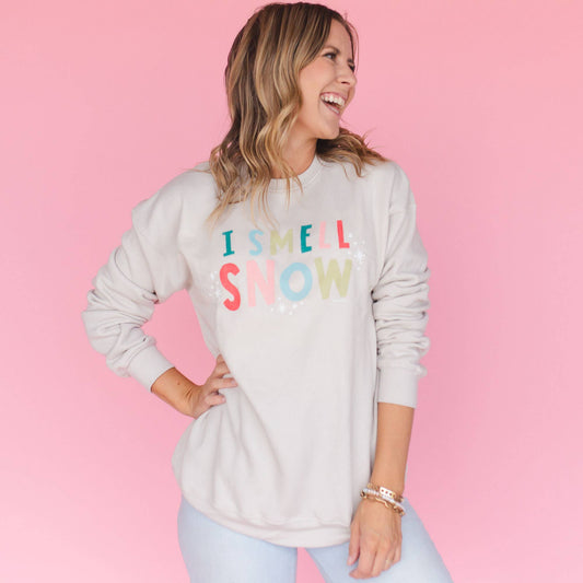 I Smell Snow Sweatshirt - Heather Dust: XL