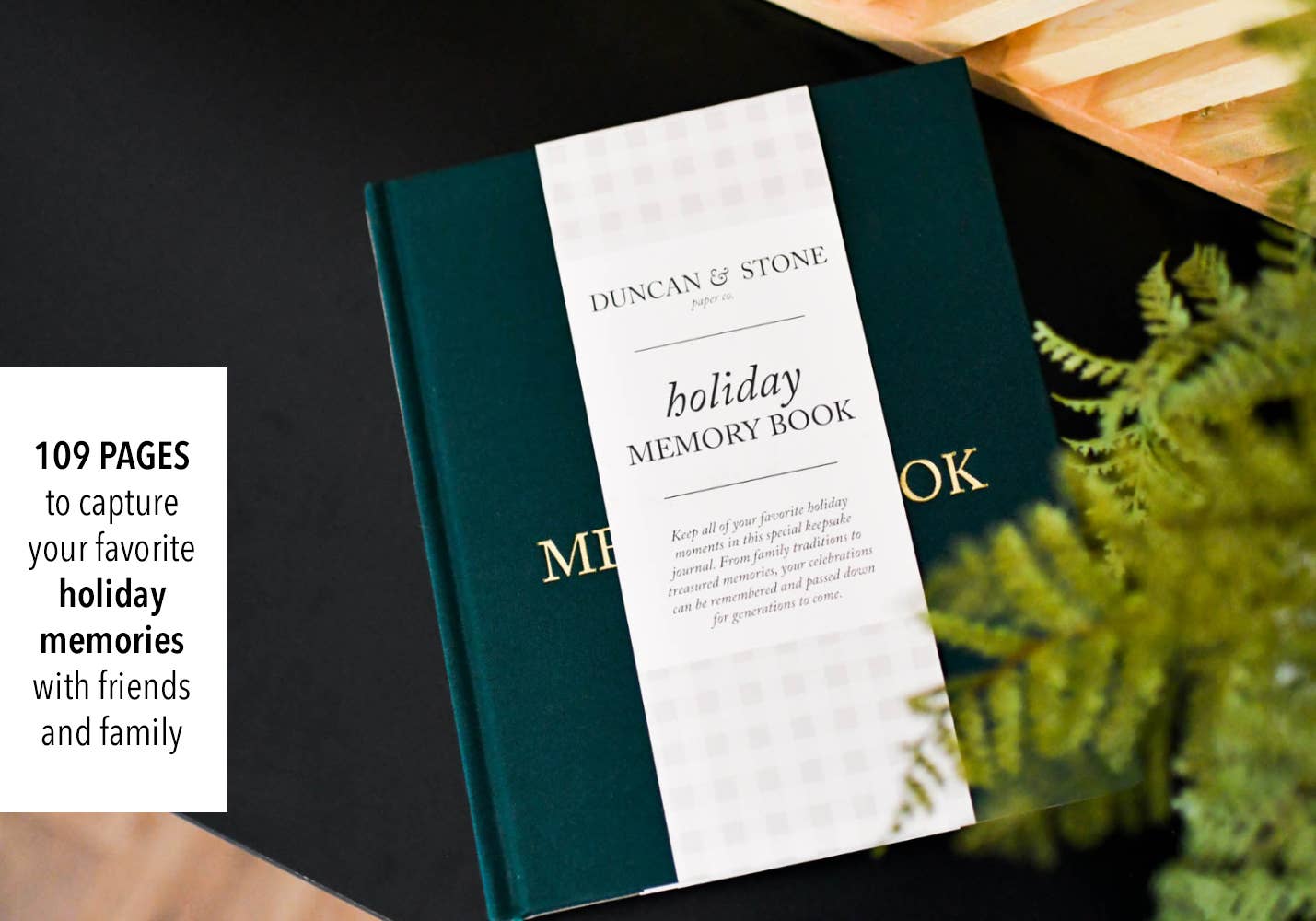 Holiday Memory Book & Family Keepsake | Memory Scrapbook: Emerald