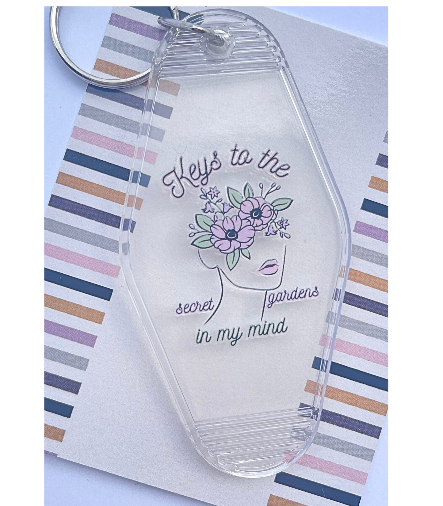 Taylor Swift inspired keychain|secret gardens in my mind