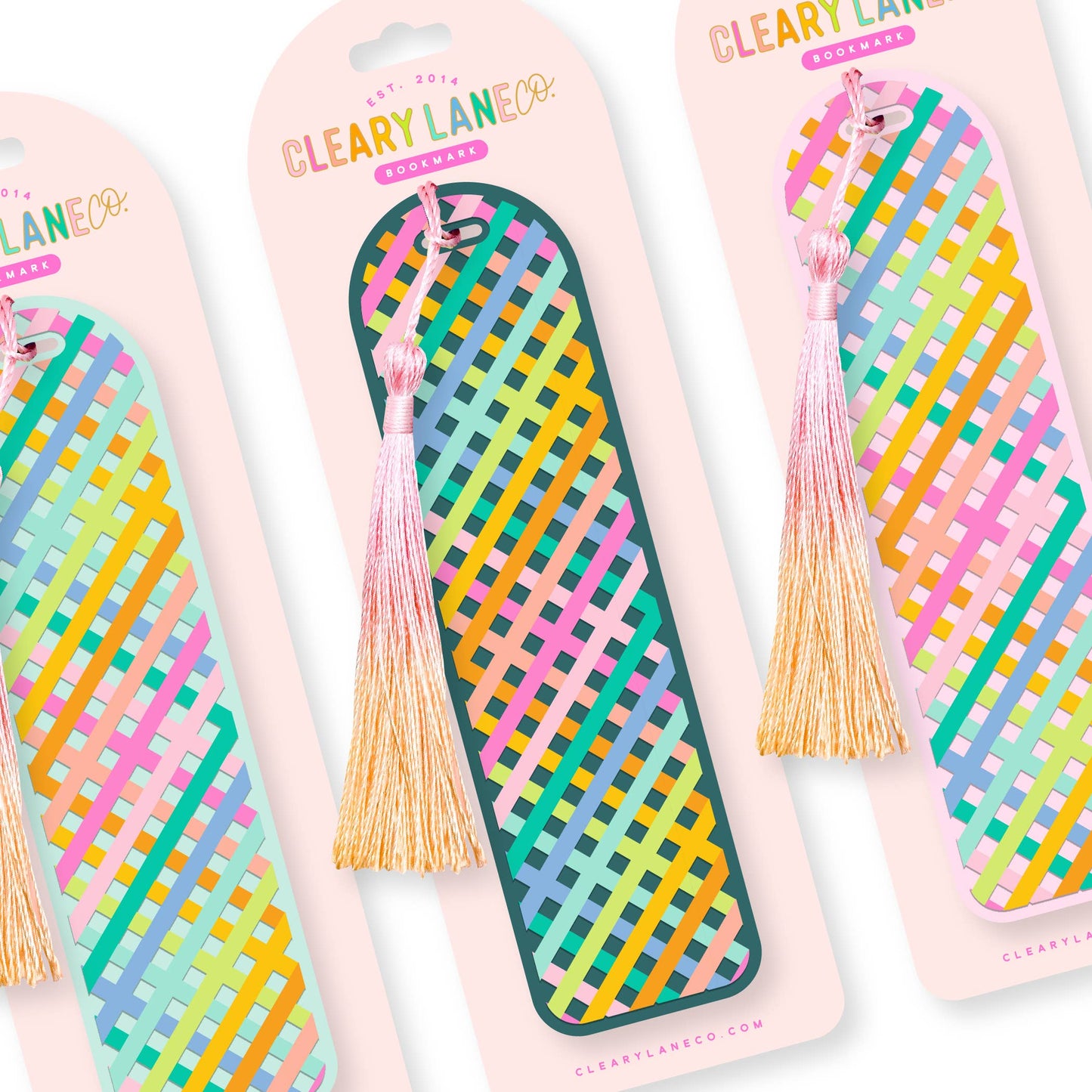 Acrylic Bookmark with Tassel | Choose your design: Sky Blue / I Love Books Rainbow