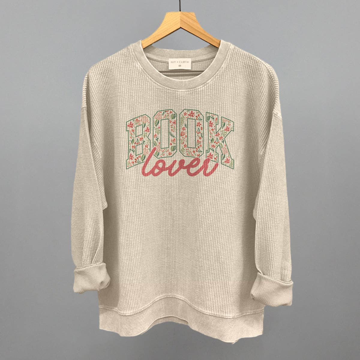 Book Lover Floral Arch + Script: White / XL / Tee