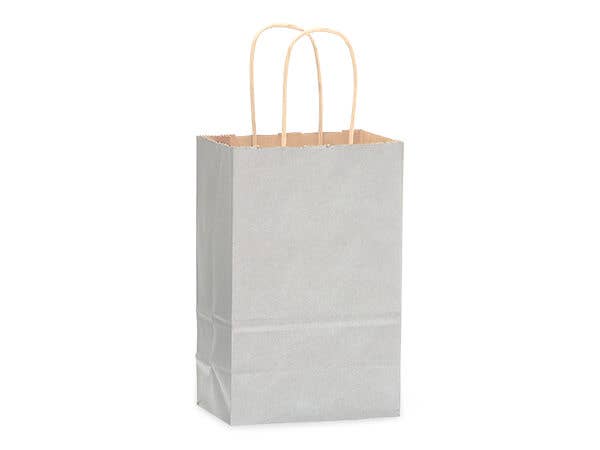 Recycled Kraft Color Paper Retail Shopping Bags: Christmas Red / 25 Pack / Queen 16x6x19.25"