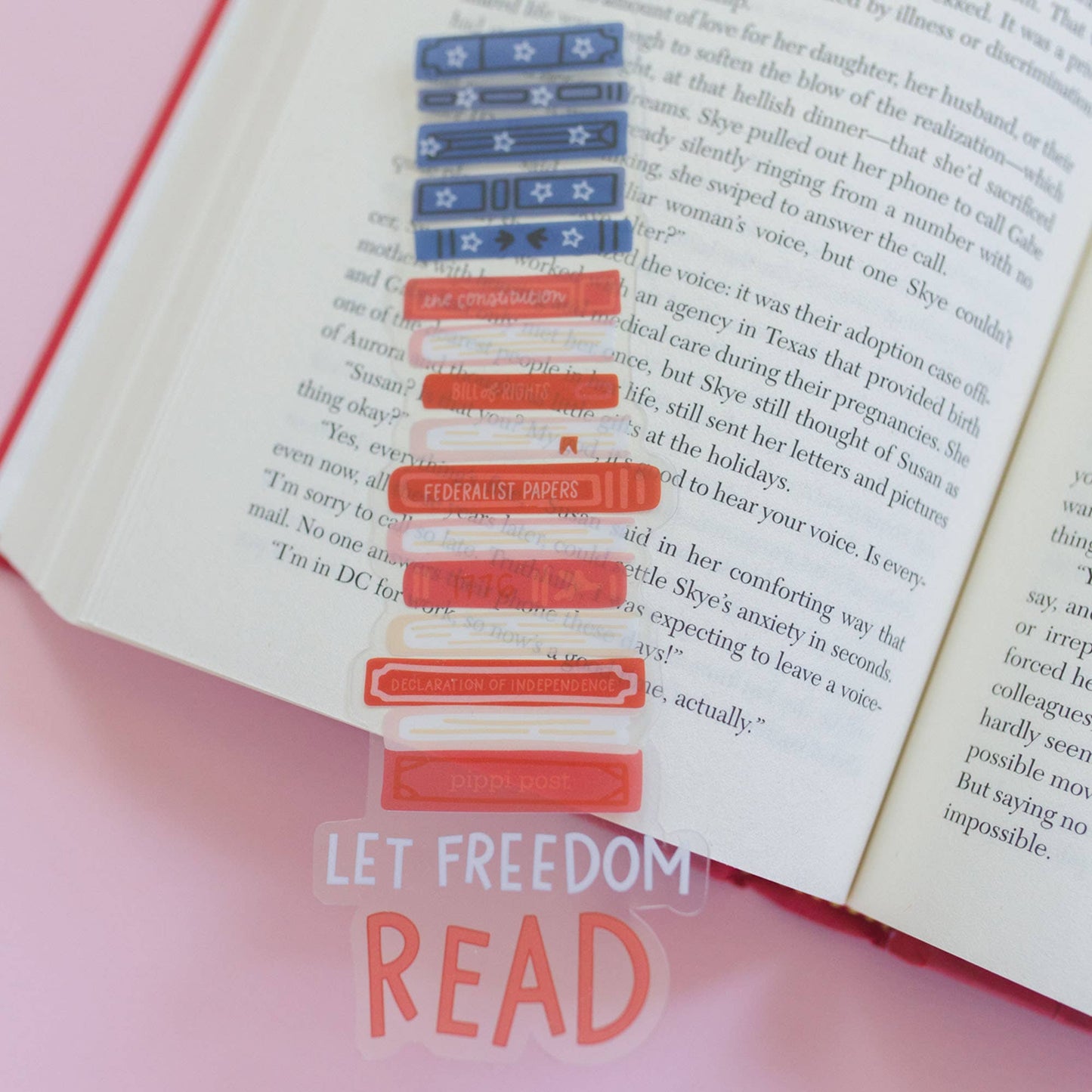 Let Freedom Read Transparent Bookmark