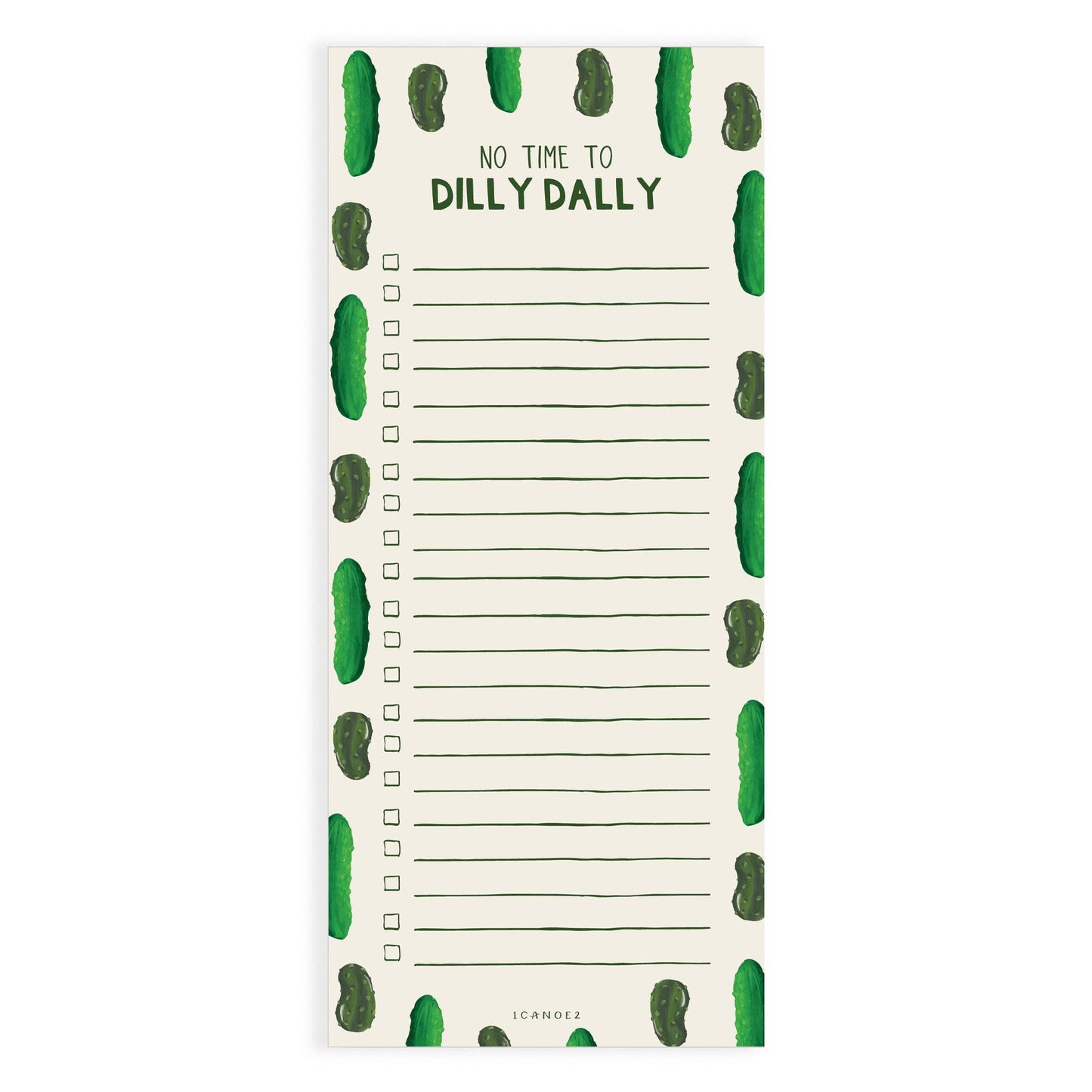 Dilly Dally Pickle 4x9 Notepad