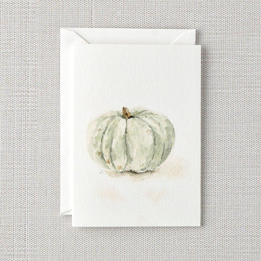 Green pumpkin mini notecard