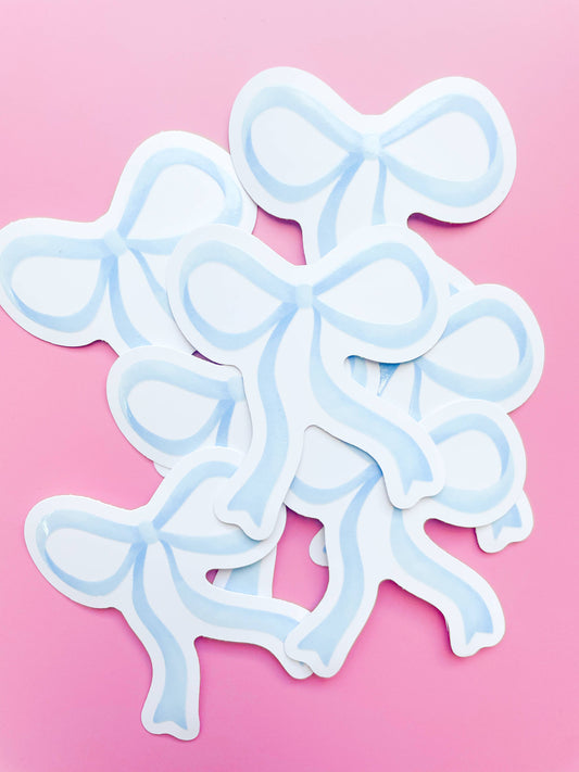Blue Bow Sticker