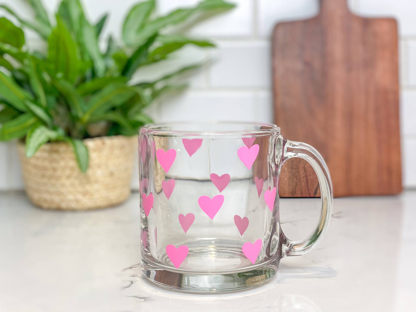 Heart Coffee Glass Mug