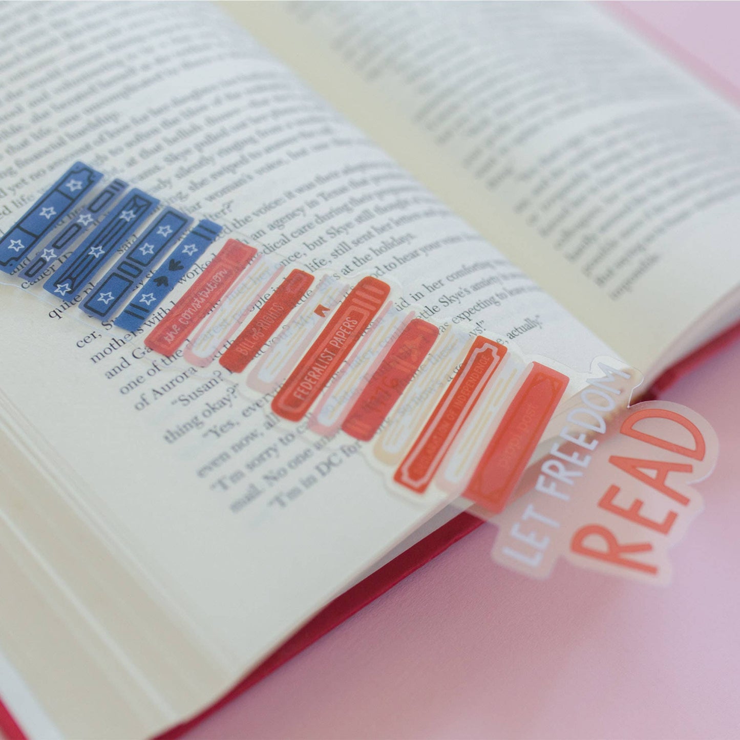 Let Freedom Read Transparent Bookmark