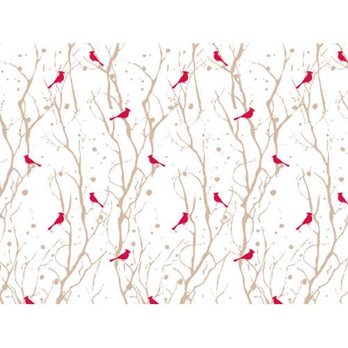 Christmas Print Bulk Tissue Paper: Christmas Bows / 120 Pack