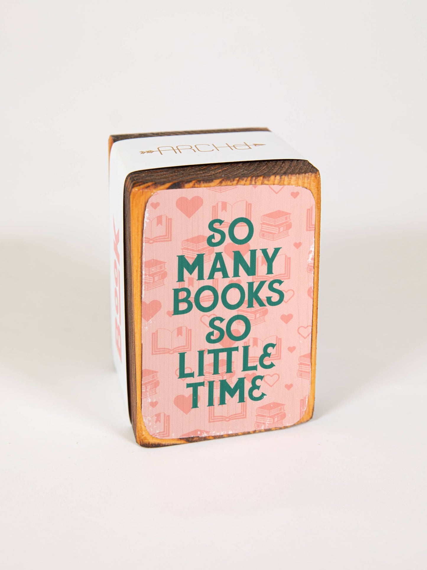 So Many Books So Little Time Bookend (sold individually): Pink