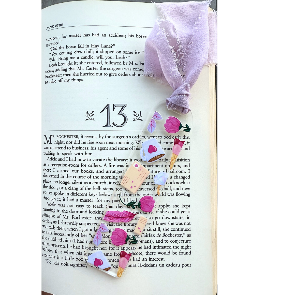 Valentine acrylic bookmarks-uv dtf: Love letters