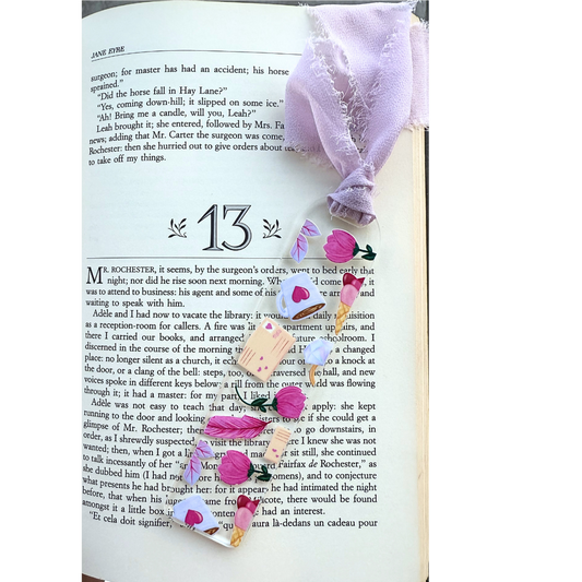 Valentine acrylic bookmarks-uv dtf: Love letters