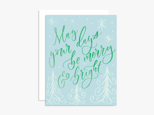 Merry and Bright Christmas Greeting Card